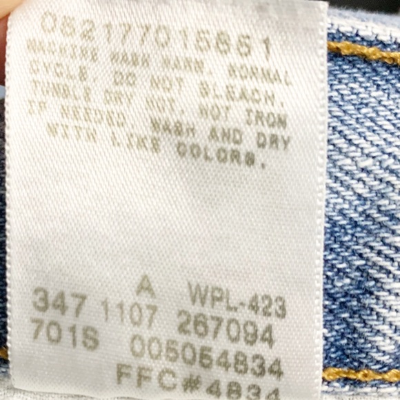 Levi’s 505 Regular Fit Light Wash Blue Denim Jeans 36x30 Five Pocket Styling - Picture 10 of 10